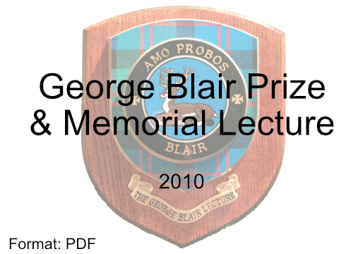 George_Blair_mem_lecture