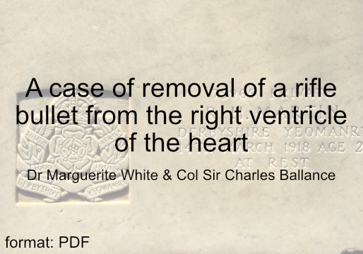 Removal of a rifle bullet