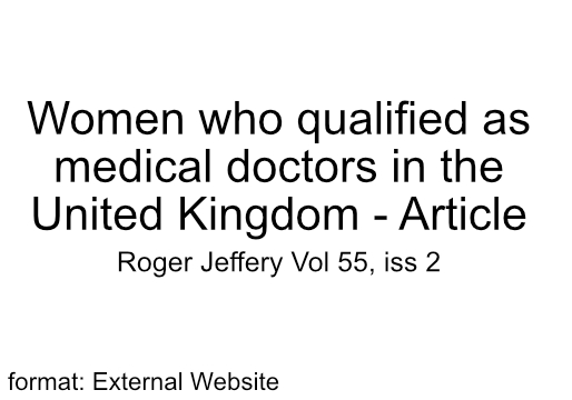 Woman Doctors in War