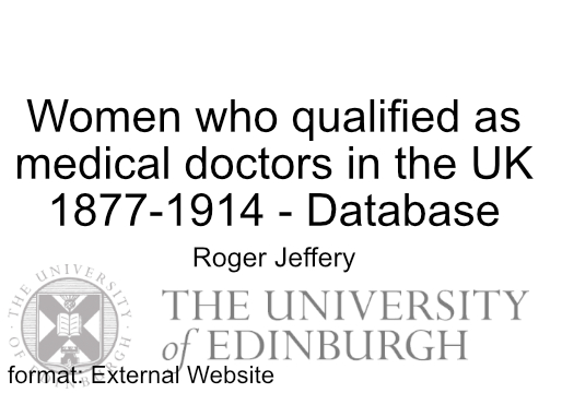 Women who qualified as medical doctors in the United Kingdom